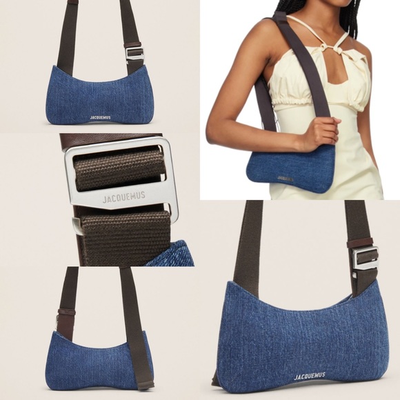 JACQUEMUS Indigo Le Raphia 'Le Bisou Gros Grain' Bag - Picture 4 of 16